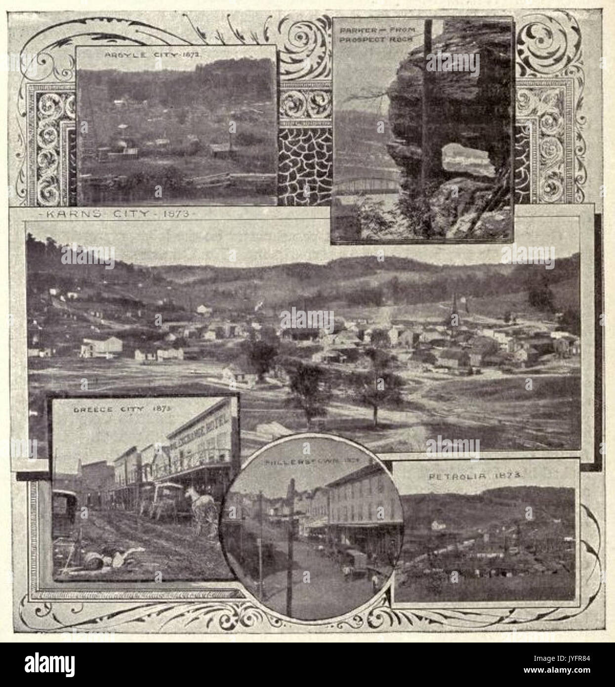 McLaurin(1902) pic.162 Petrolia e altri insediamenti in Butler County, PA Foto Stock