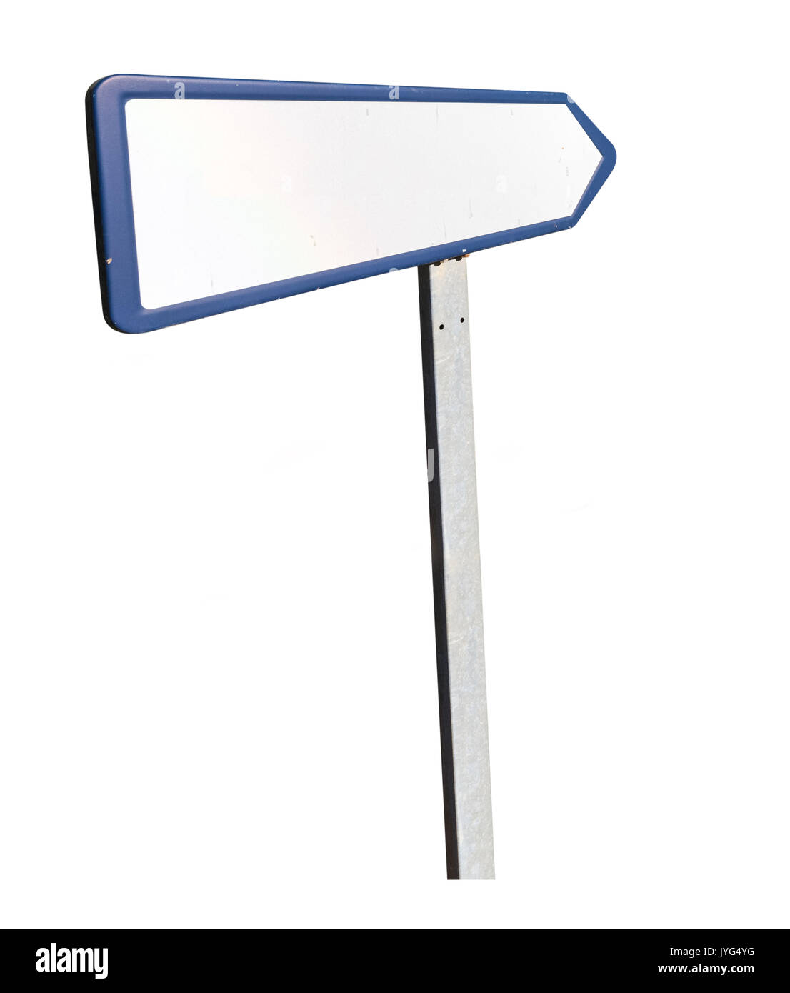 Blank cartello stradale in prospettiva Foto Stock