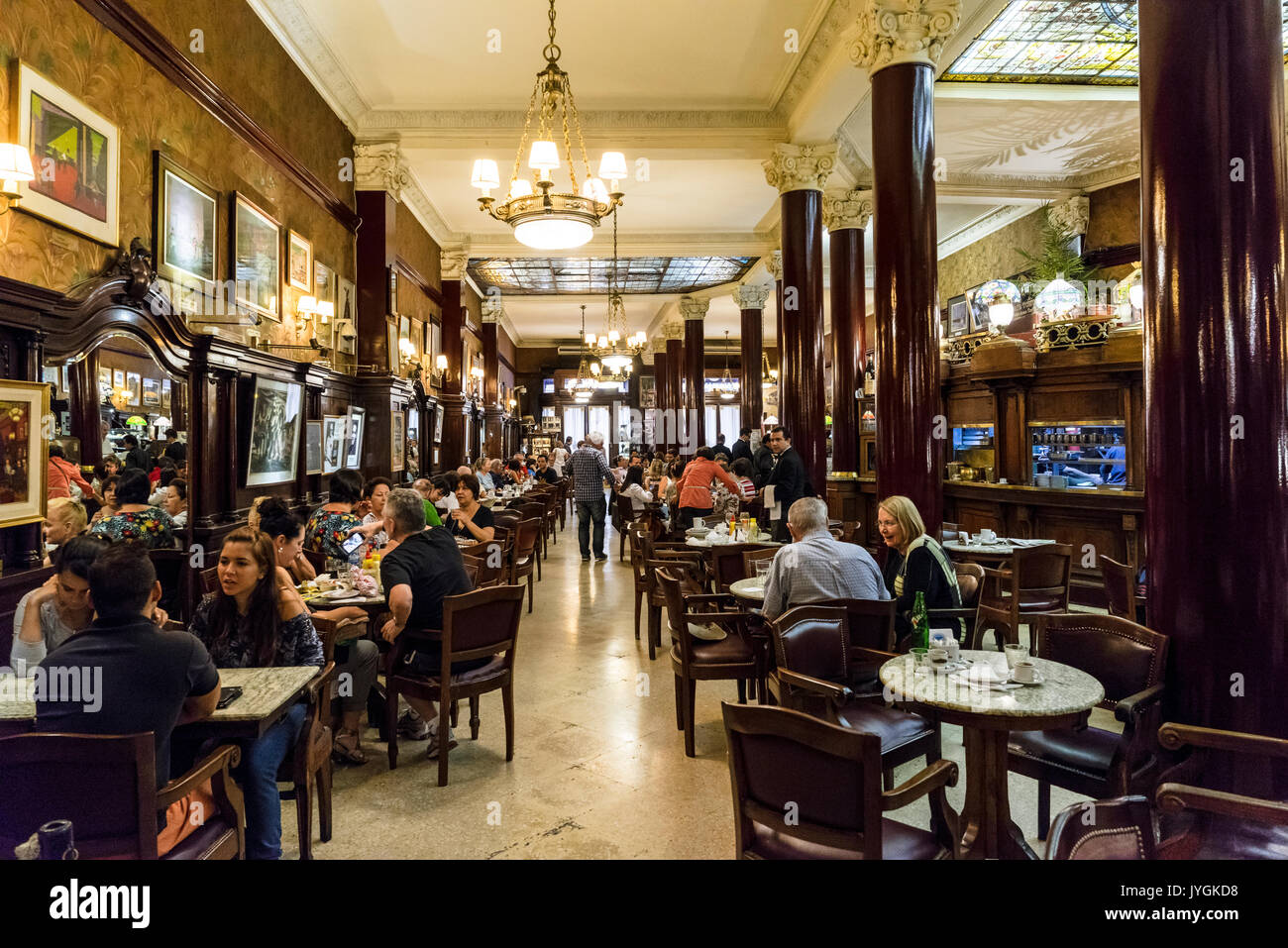 Tradizionali di Buenos Aires Literrary Cafe tortone Foto Stock