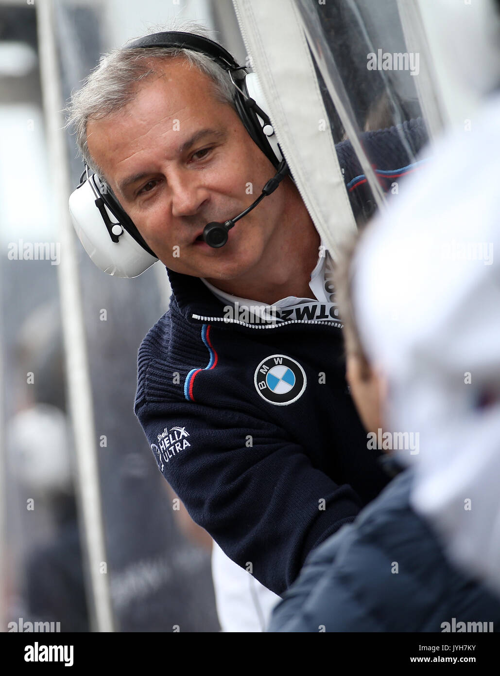 19.08.2017, il circuito Zandvoort Zandvoort, dtm 2017, 11.lauf,Zandvoort Zandvoort, Paesi Bassi. 20 agosto 2017. , Im bild bmw motorsportchef jens marquardt spricht mit Gerhard Berger foto: cronos/hasan bratic credito: cronos/alamy live news Foto Stock