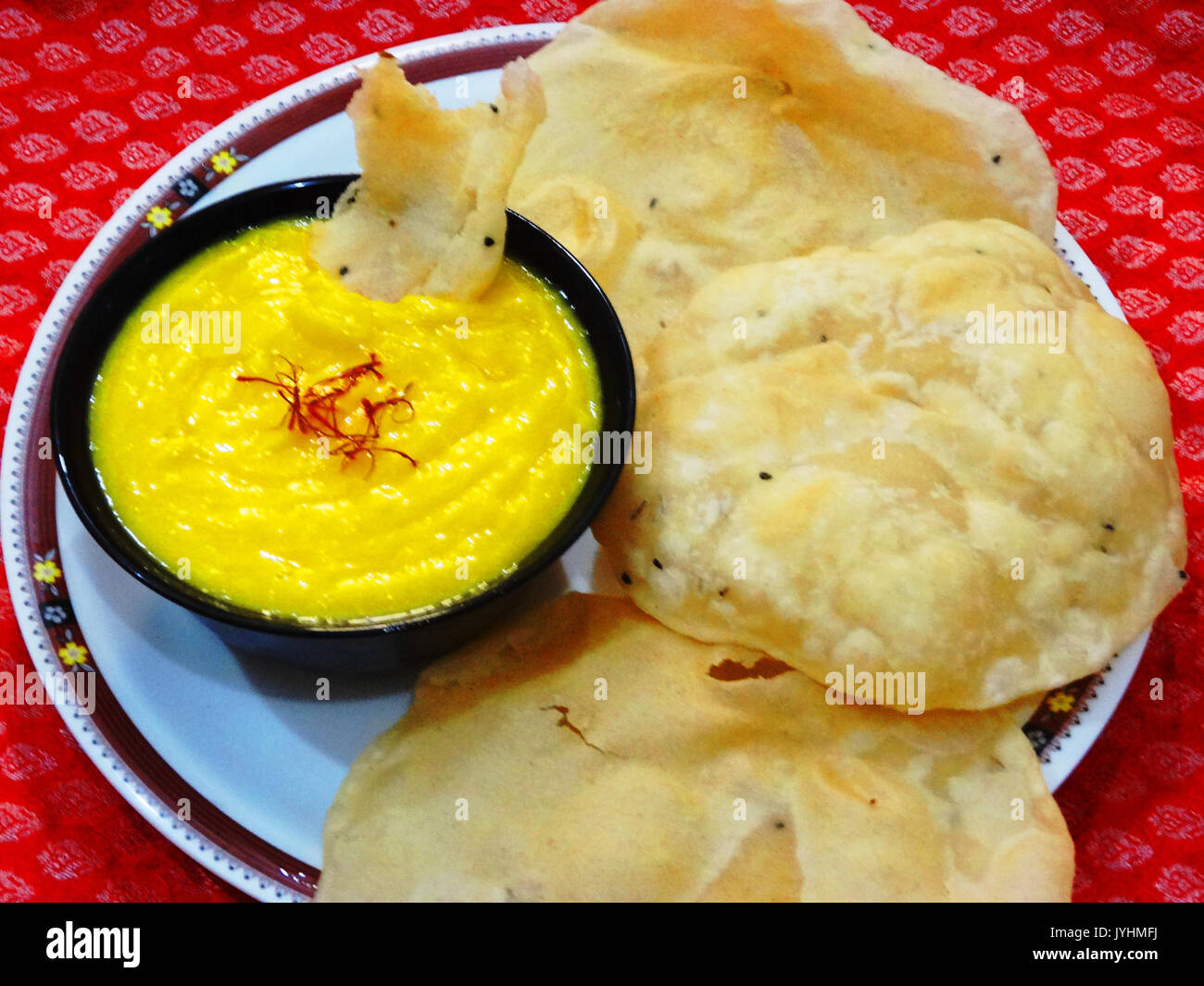 Aamras che serve Foto Stock