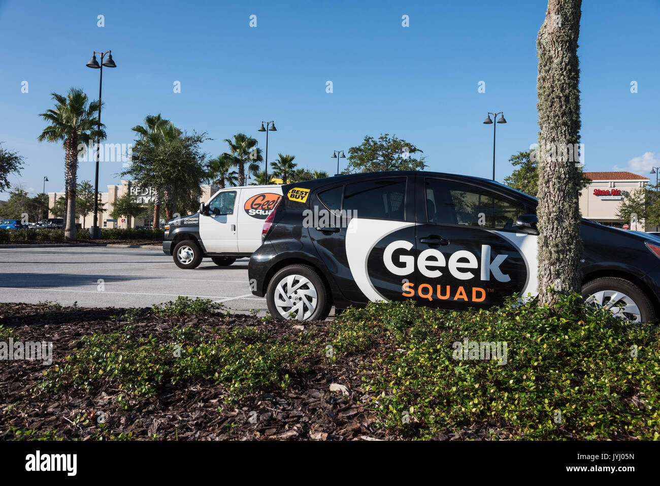 Geek Squad veicoli a Best Buy Lady Lake Florida USA Foto Stock