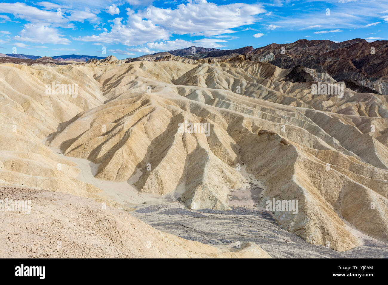 Panorama da Zabriskie Point. Parco Nazionale della Valle della Morte, Inyo County, California, Stati Uniti d'America. Foto Stock