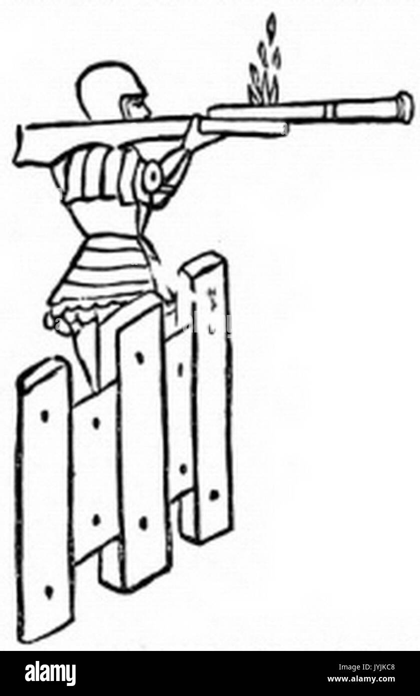 62b soldato in una batteria di flottante, con pistola a mano in stock Foto Stock