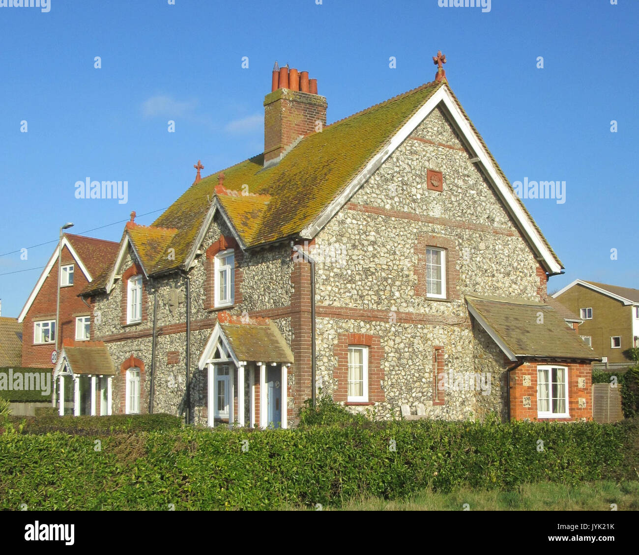 50 e 52 Greenways, Ovingdean (dicembre 2016) (2) Foto Stock
