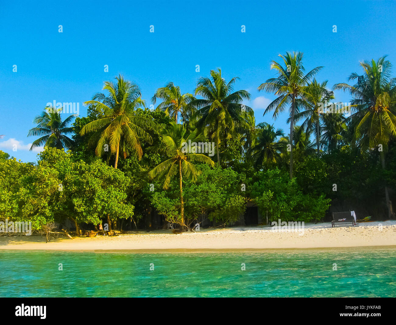 Villaggio Embudu Island, Maledives, Oceano Indiano Foto Stock