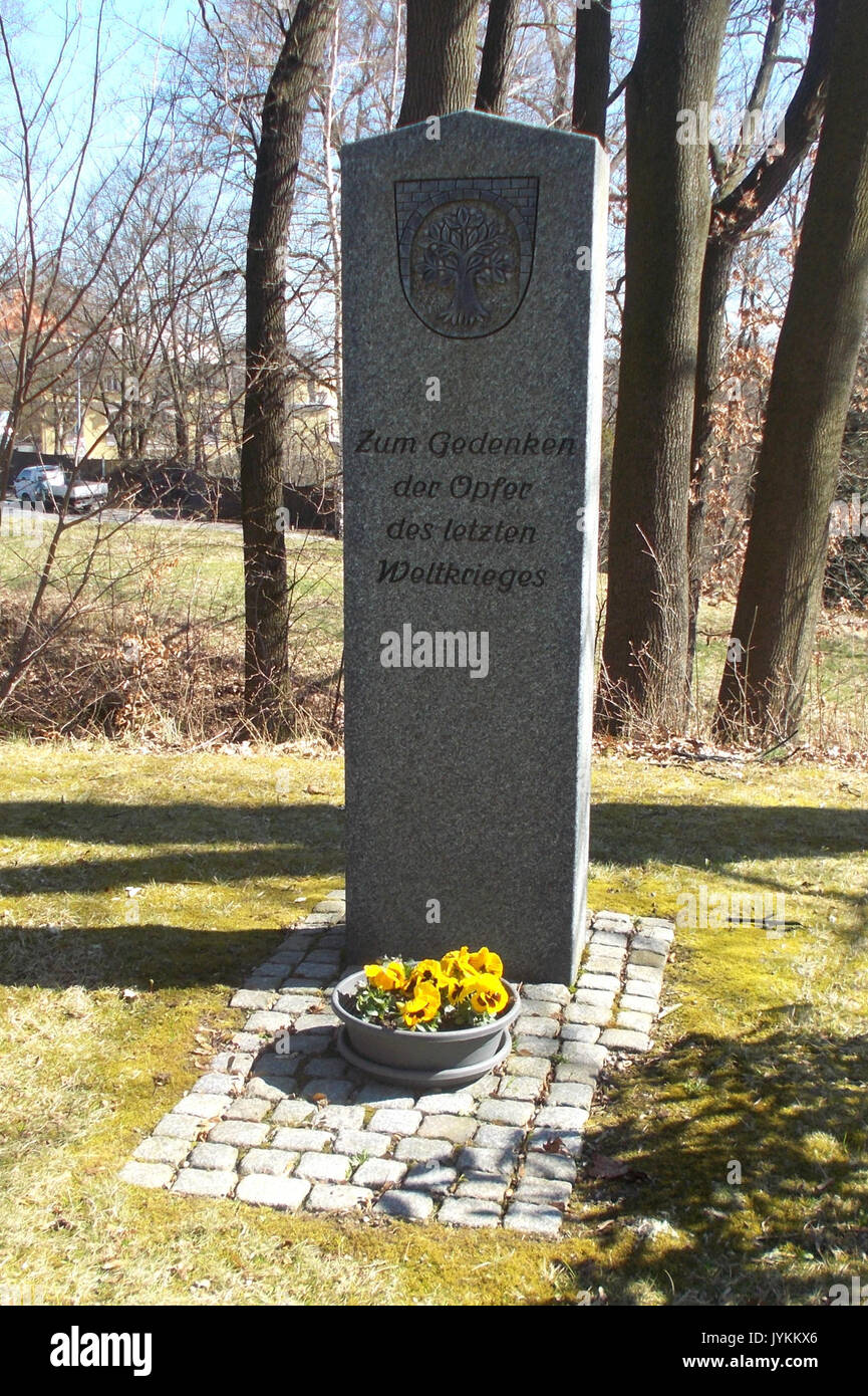2017 Kirschau Denkmal zweiter Weltkrieg Foto Stock