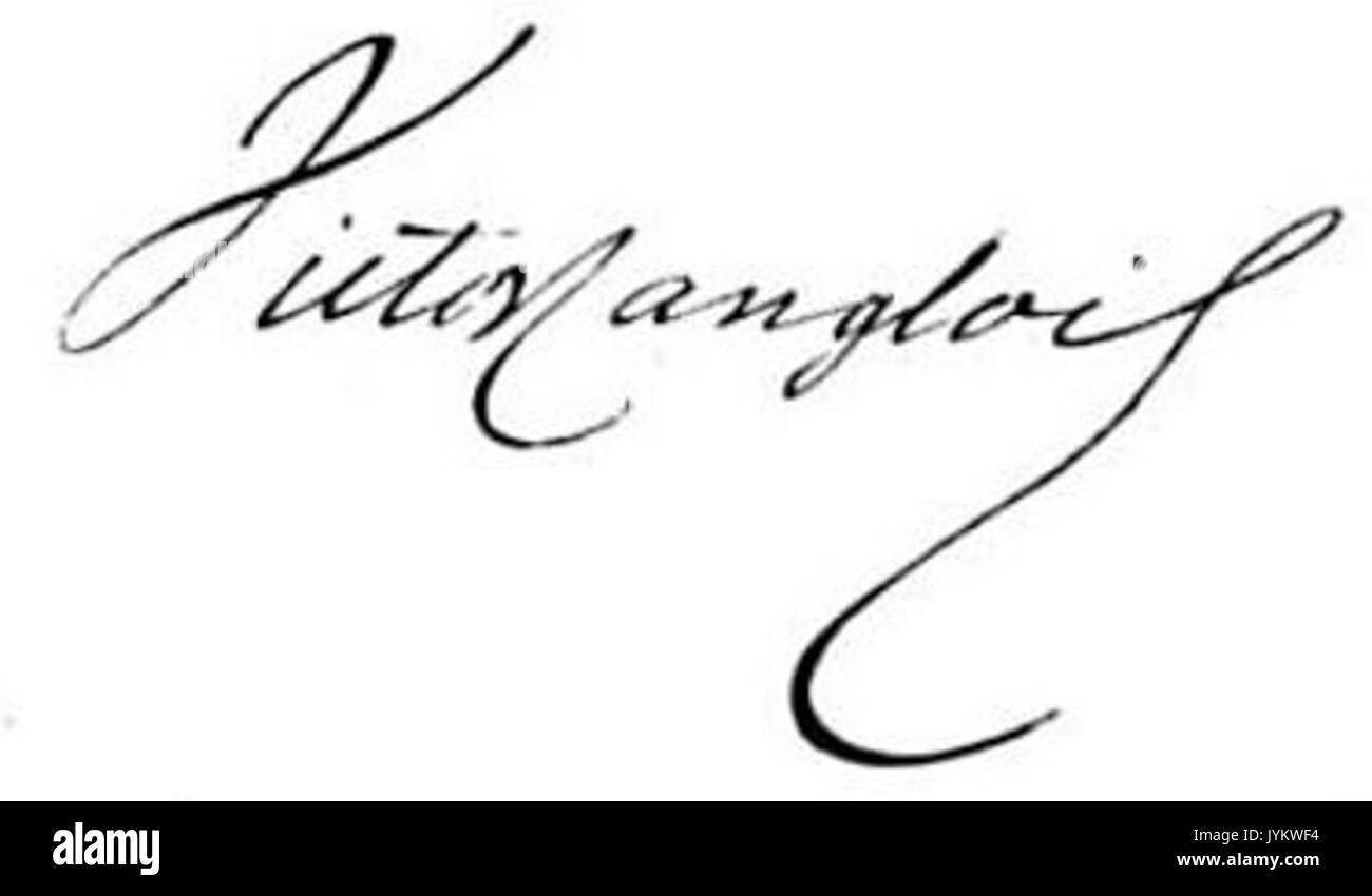 Langlois firma Foto Stock