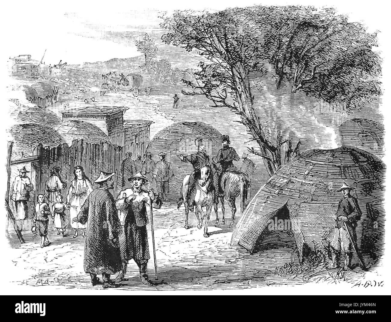 Un villaggio BOURIAT Foto Stock