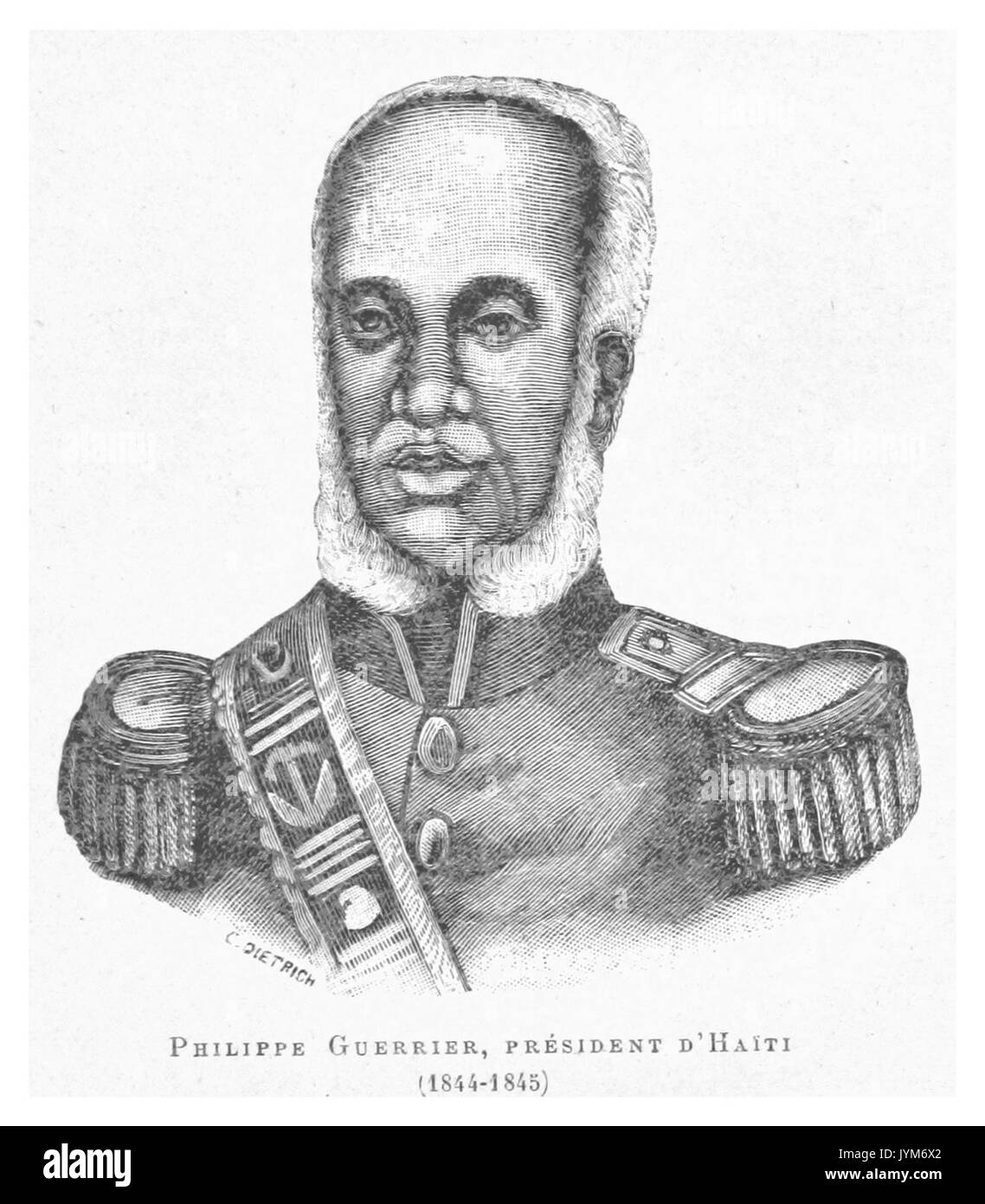 Philippe Guerrier (Presidente d'Haiti 1844 1845) Foto Stock