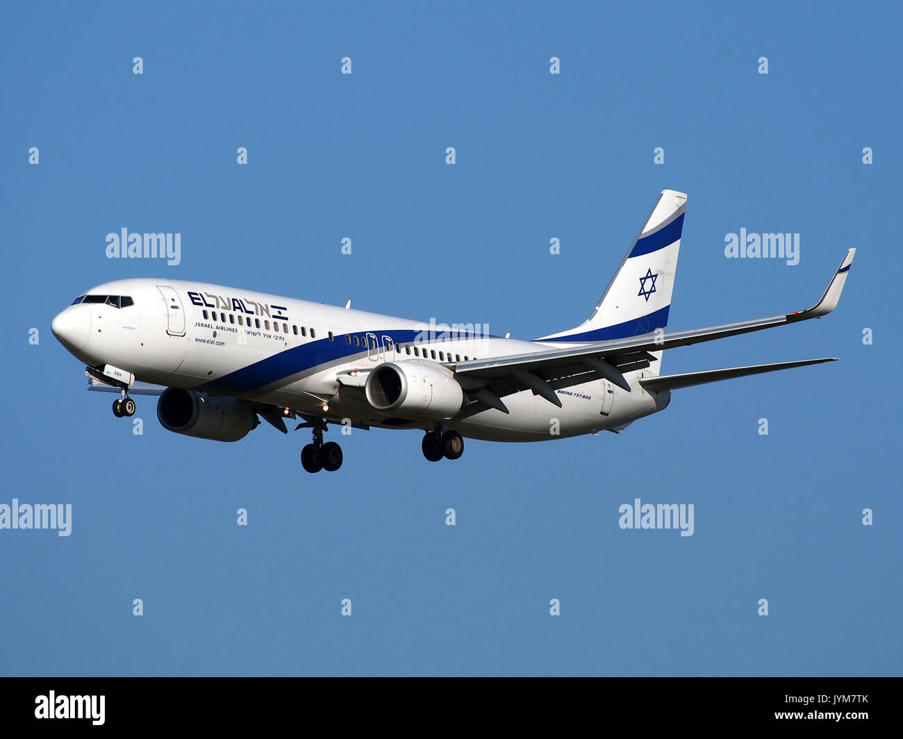 4X EKH El Al Israel Airlines Boeing 737 85P(WL) cn 35485,, AMS (Amsterdam Schiphol), pic2 Foto Stock