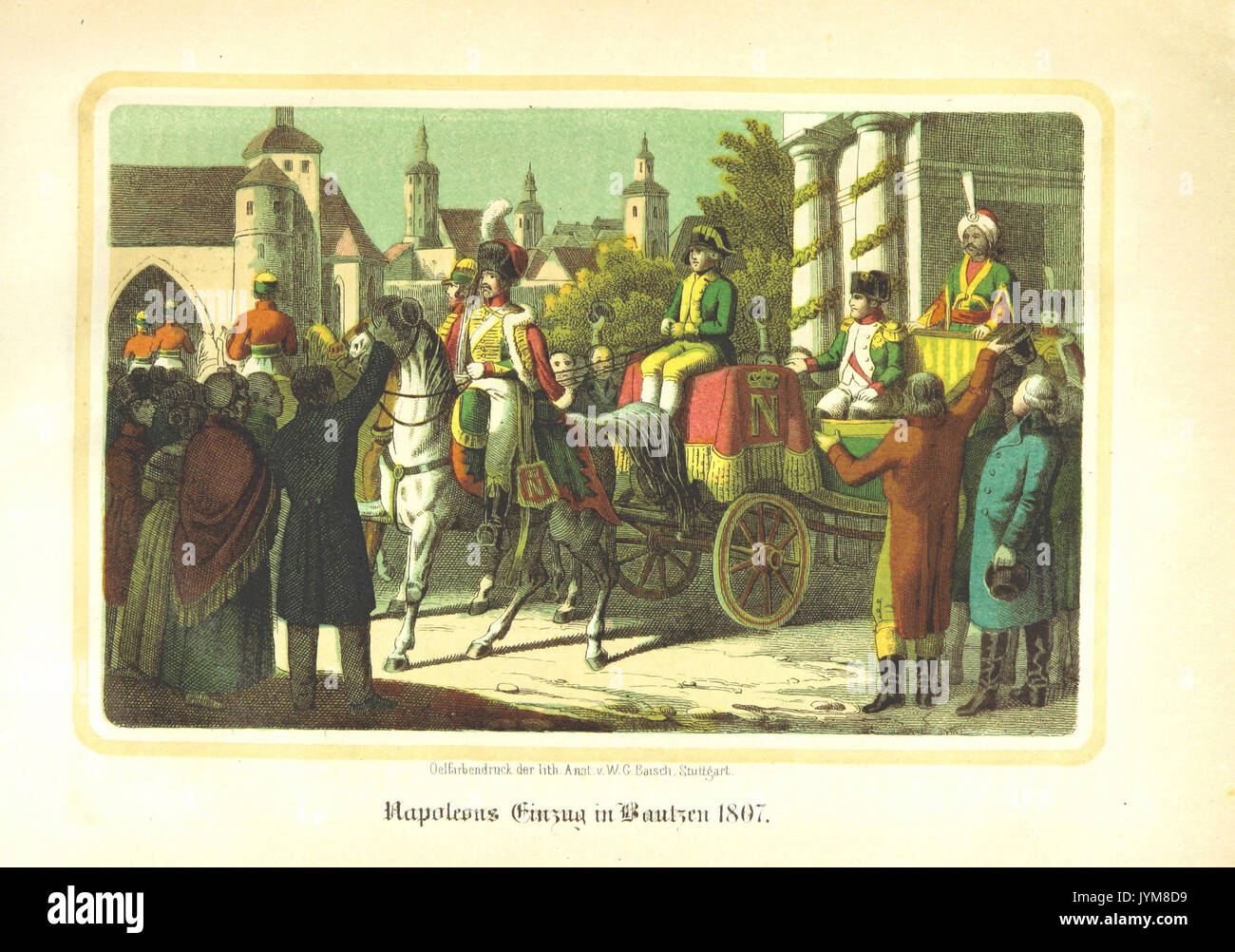 Sachse 1750 bis 1850 pg133 Napoleone Einzug in Bautzen 1807 Foto Stock