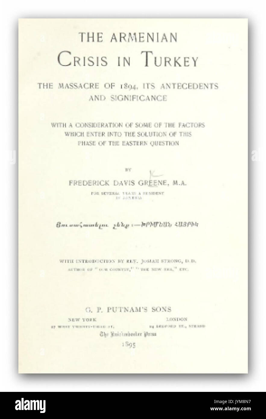 GREEN1895 ArmenianCrisis Foto Stock