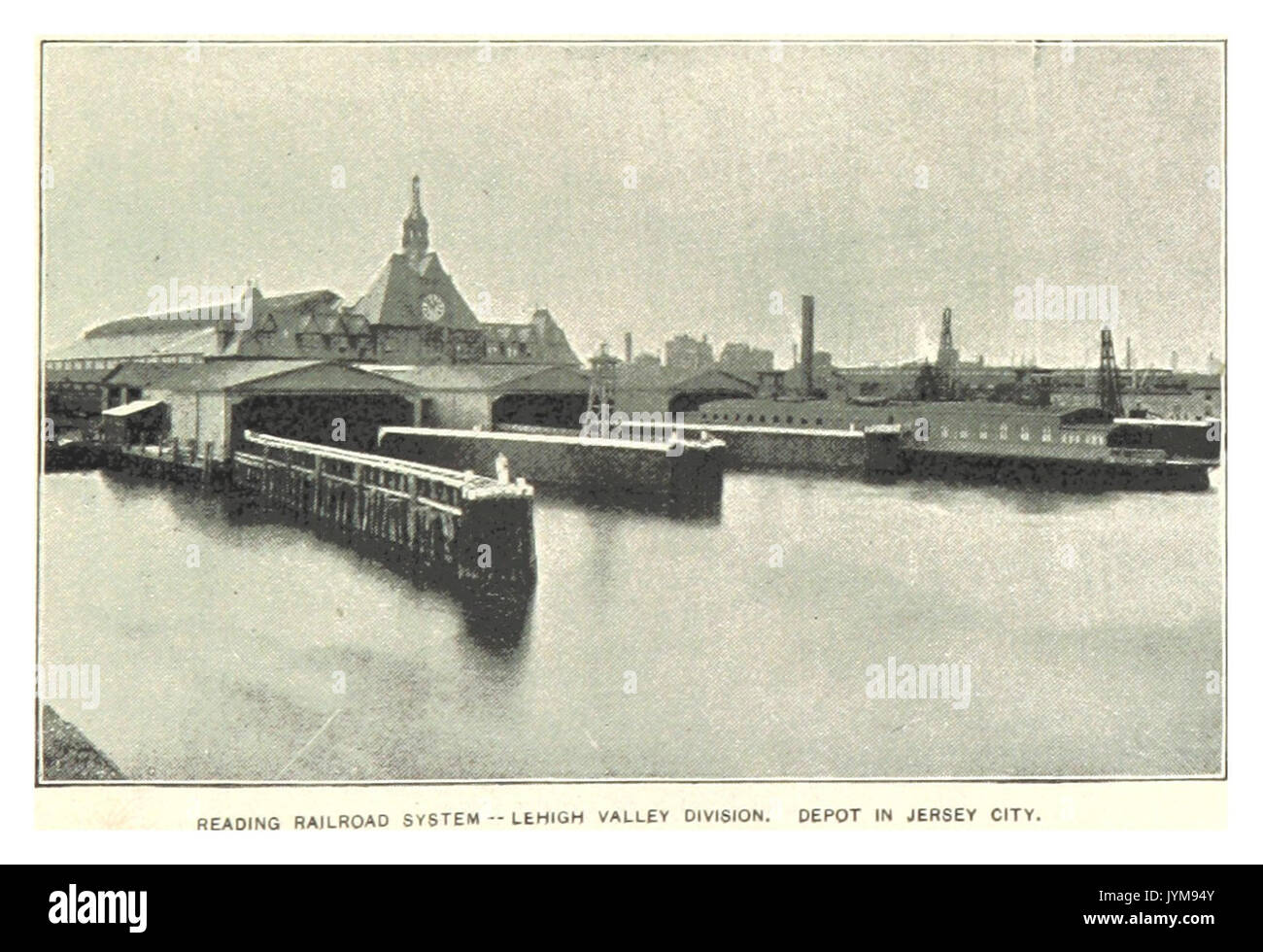 127 Reading Railroad SYSTEM Lehigh Valley divisione. DEPOT IN JERSEY CITY Foto Stock
