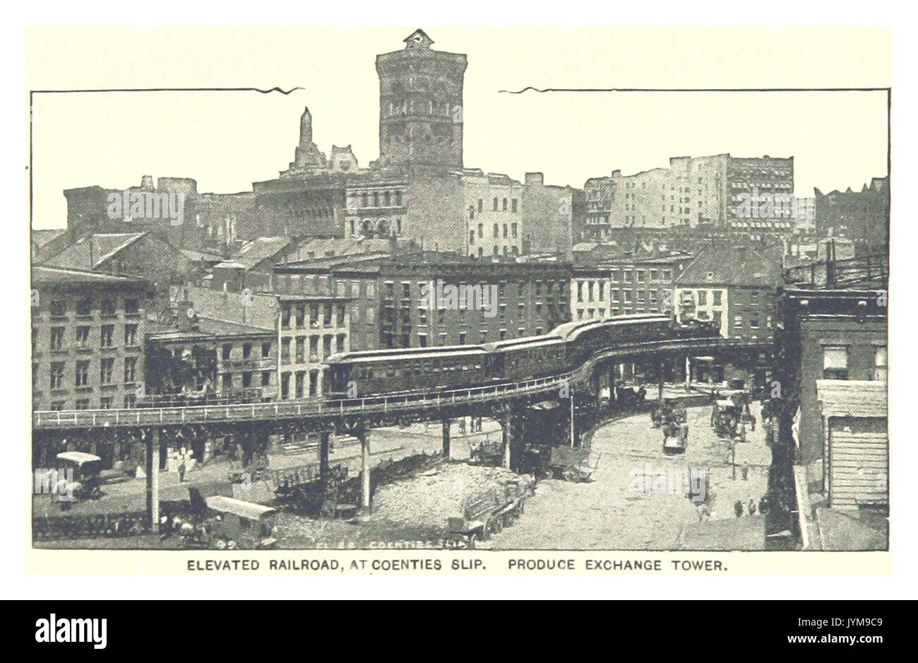 (Re1893NYC) PG134 ferrovia sopraelevata, a COENTIES SLIP, produrre TORRE DI EXCHANGE Foto Stock (Re1893NYC) PG134 ferrovia sopraelevata, a COENTIES SLIP, produrre TORRE DI EXCHANGE Foto Stock