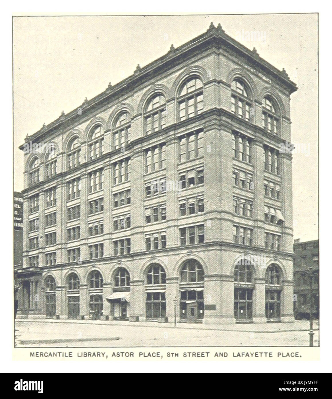 (Re1893NYC) PG334 LIBRERIA MERCANTILE, STOR POSTO, 8TH STREET E LAFAYETTE POSTO Foto Stock