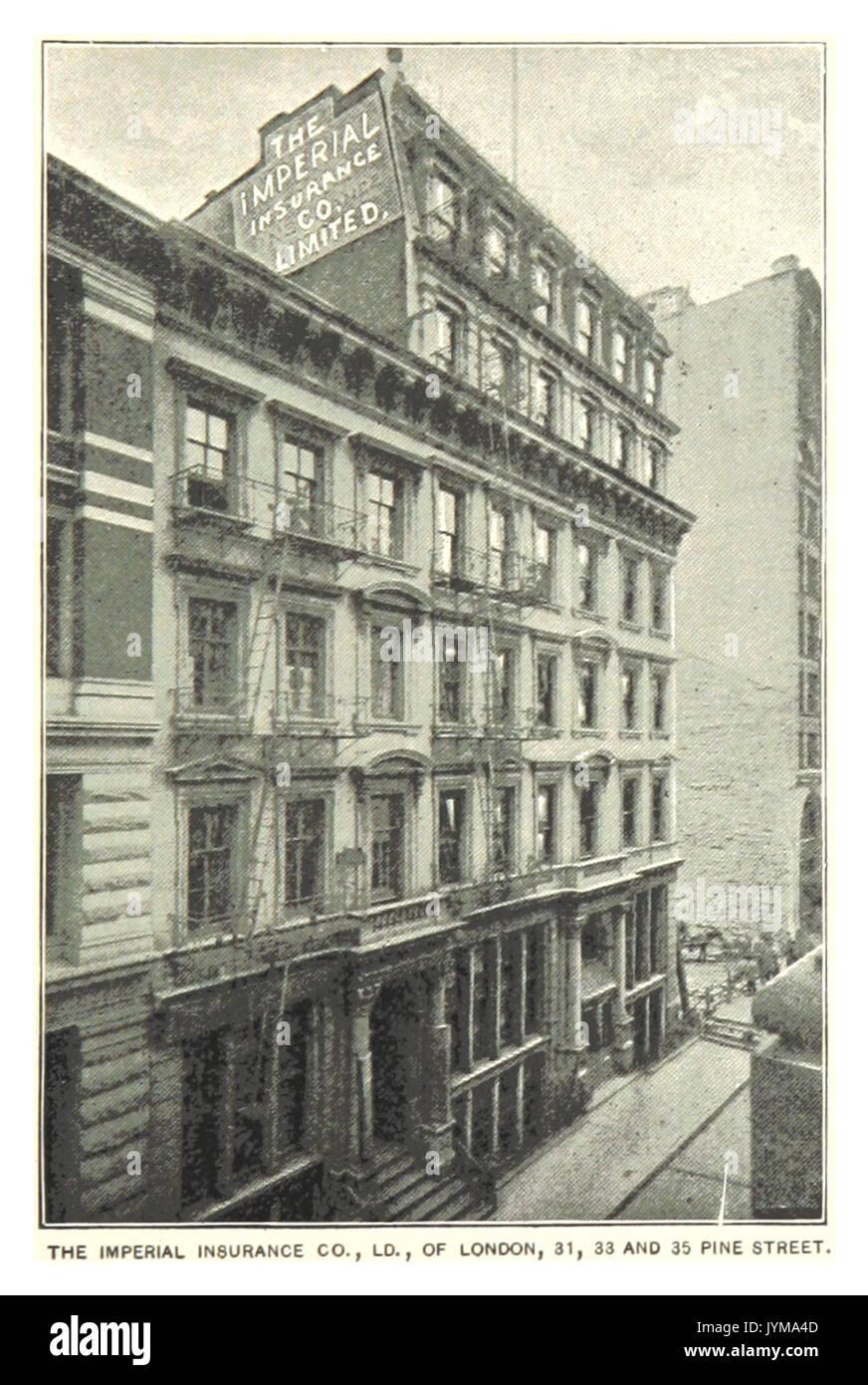 (Re1893NYC) PG667 L'IMPERIAL INSURANCE CO. LD. Di Londra, 31, 33 e 35 PINE STREET Foto Stock
