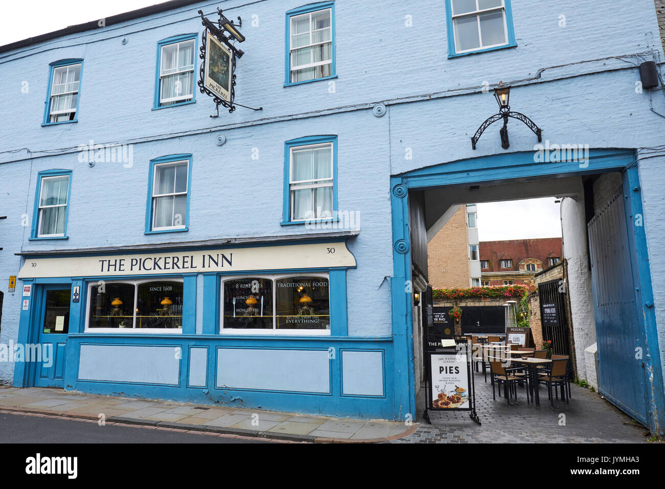 Il Pickerel Inn uno dei più vecchi pub di Cambridge, Maddalena Street, Cambridge, Regno Unito Foto Stock
