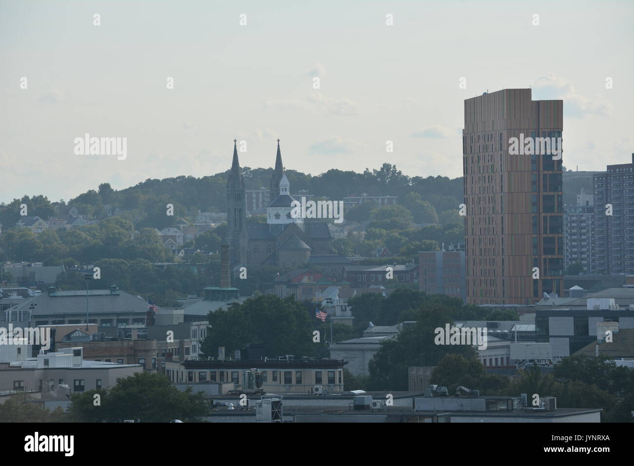 Una vista di contesti urbani in un nuovo paesaggio urbano in Inghilterra Foto Stock