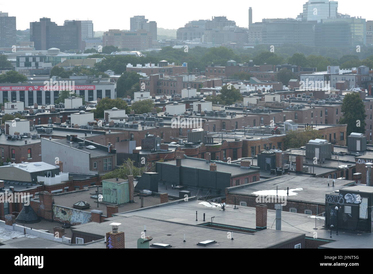 Una vista di contesti urbani in un nuovo paesaggio urbano in Inghilterra Foto Stock