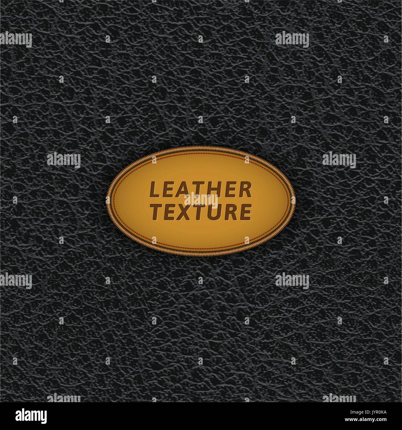 In cuoio nero texture. Pelle di vettore seamless pattern. Illustrazione Vettoriale