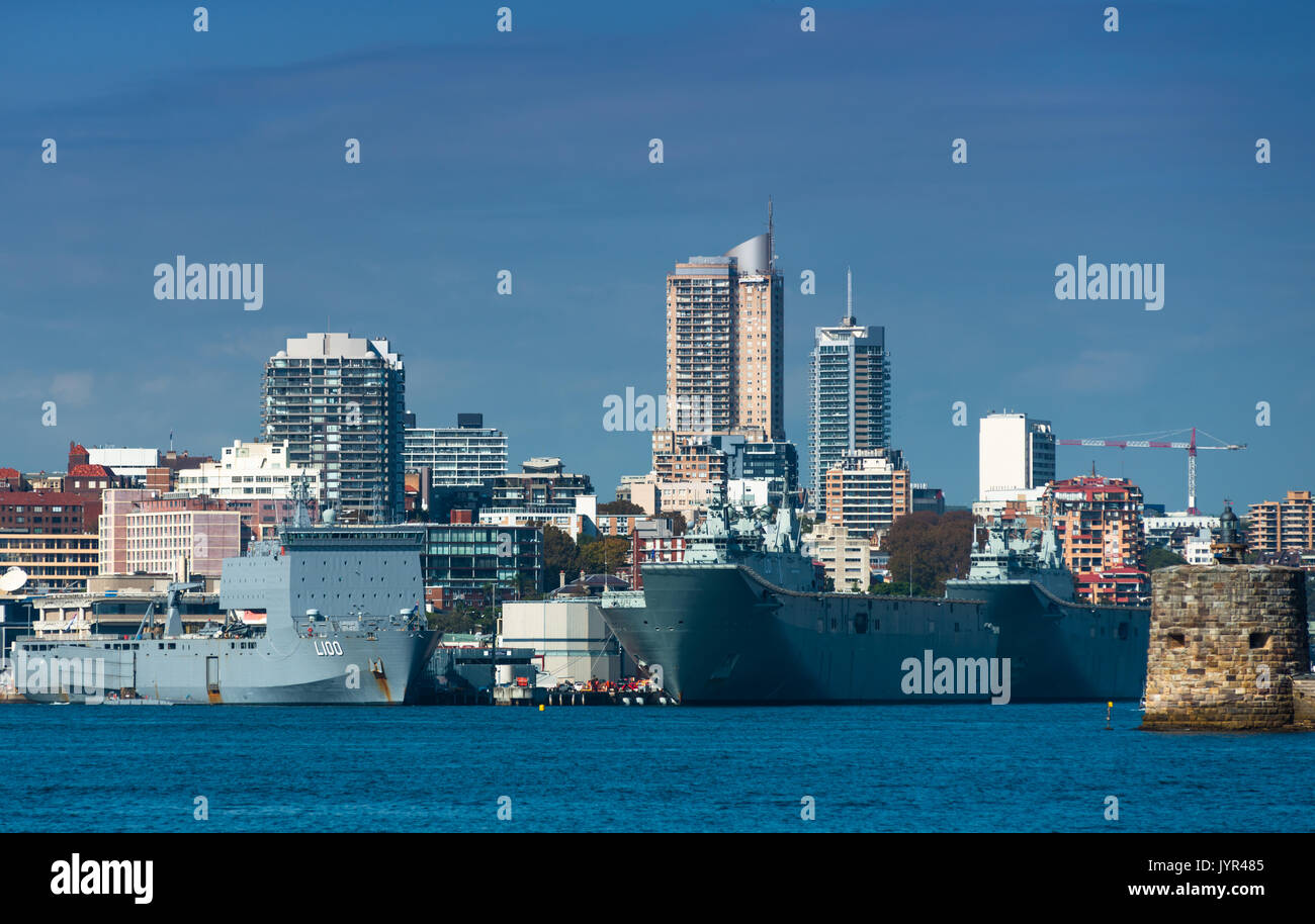 Isola Giardino base navale, Sydney, Nuovo Galles del Sud, Australia. Foto Stock