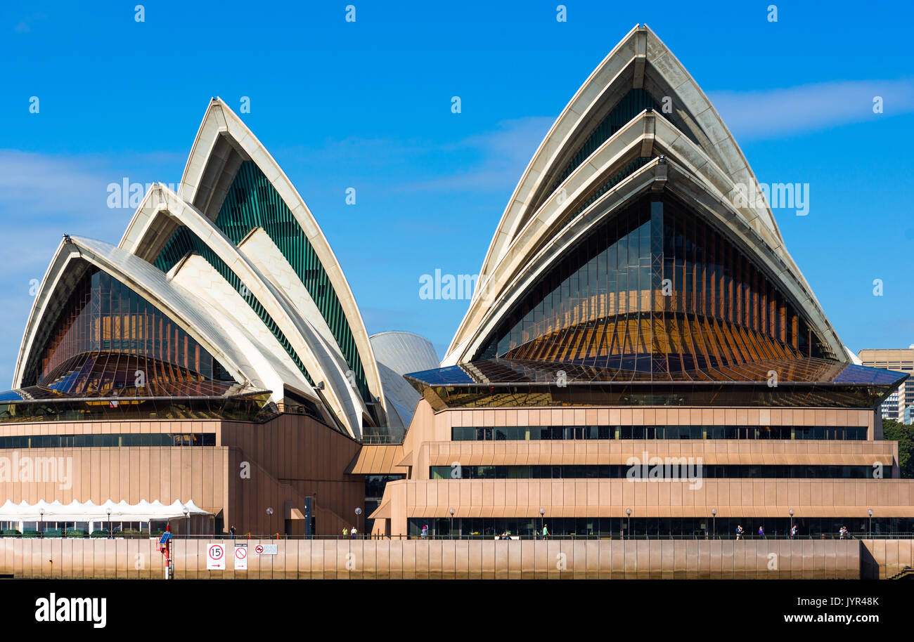 La Sydney Opera House e vele, Sydney, Nuovo Galles del Sud, Australia. Foto Stock