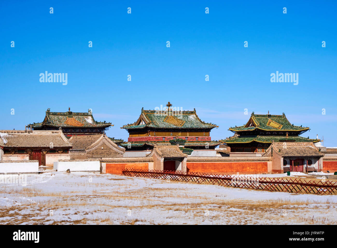 Mongolia, Ovorkhangai, Kharkhorin, Erdene Zuu monastero, Orkhon valley, Patrimonio Mondiale dell Unesco Foto Stock