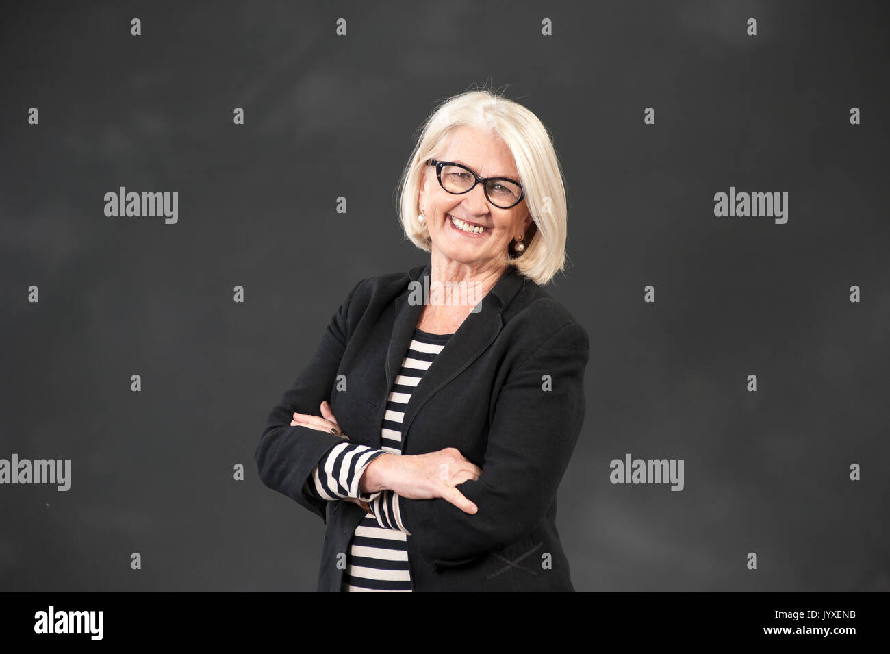 Edinburgh, Regno Unito. 20 agosto 2017. Ann Pettifor, analista del sistema finanziario globale che compaiono all'Edinburgh International Book Festival. Credito: Lorenzo Dalberto/Alamy Live News Foto Stock