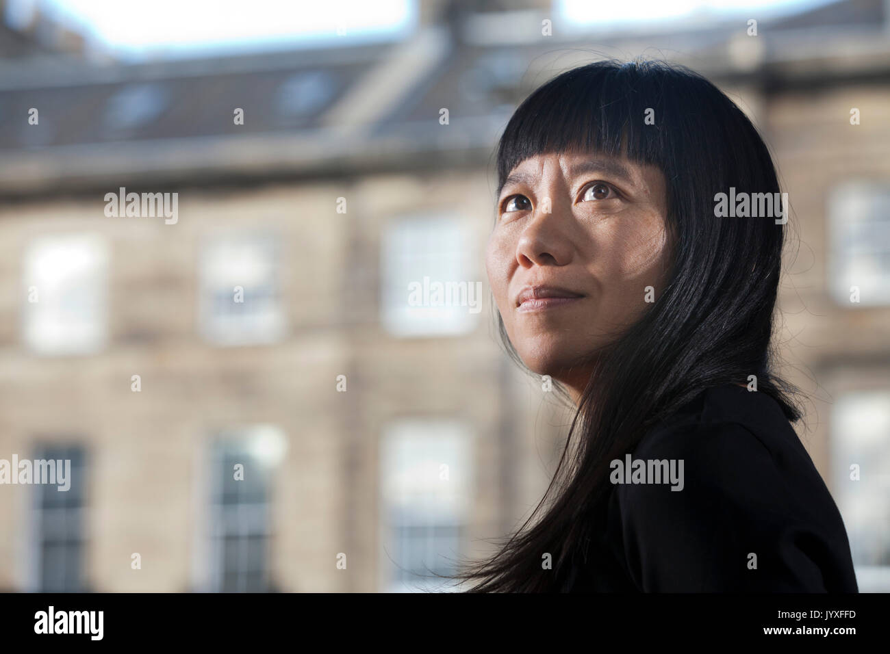 Edinburgh, Regno Unito. 20 agosto 2017. Xiaolu Guo, il romanziere Chinese-British e film-maker che compaiono all'Edinburgh International Book Festival. Credito: GARY DOAK/Alamy Live News Foto Stock
