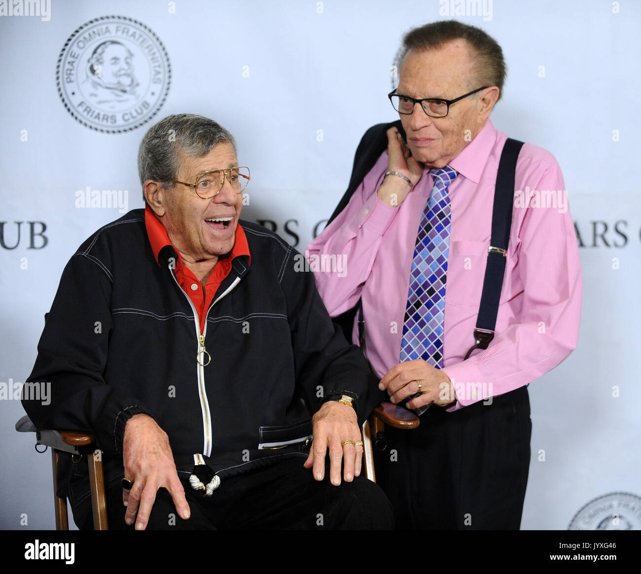 NEW YORK, NY - 5 giugno: comico Jerry Lewis raffigurato all'Frati Club per il cinquantesimo anniversario della commedia Classic ' Professore Matto" un nuovo Blu-ray viene rilasciato, la città di New York, giugno 5, 2014 © RTNPluvious/MediaPunch Foto Stock