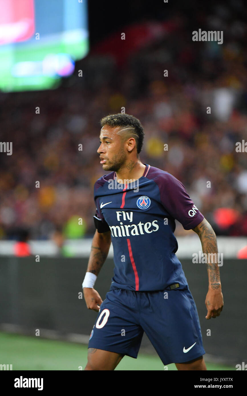 Parigi, Francia. 20 agosto 2017. Neymar Jr di Parigi Saint-Germain durante il French Ligue 1 corrispondono a Paris Saint Germain (PSG) v Toulouse FC presso il Parc des Princes Stadium il 20 agosto 2017 a Parigi, Francia. Credito: francois pauletto/Alamy Live News Foto Stock