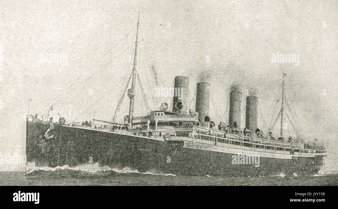 SS Kaiser Wilhelm der Grosse, affondato 1914, WW1 Foto Stock