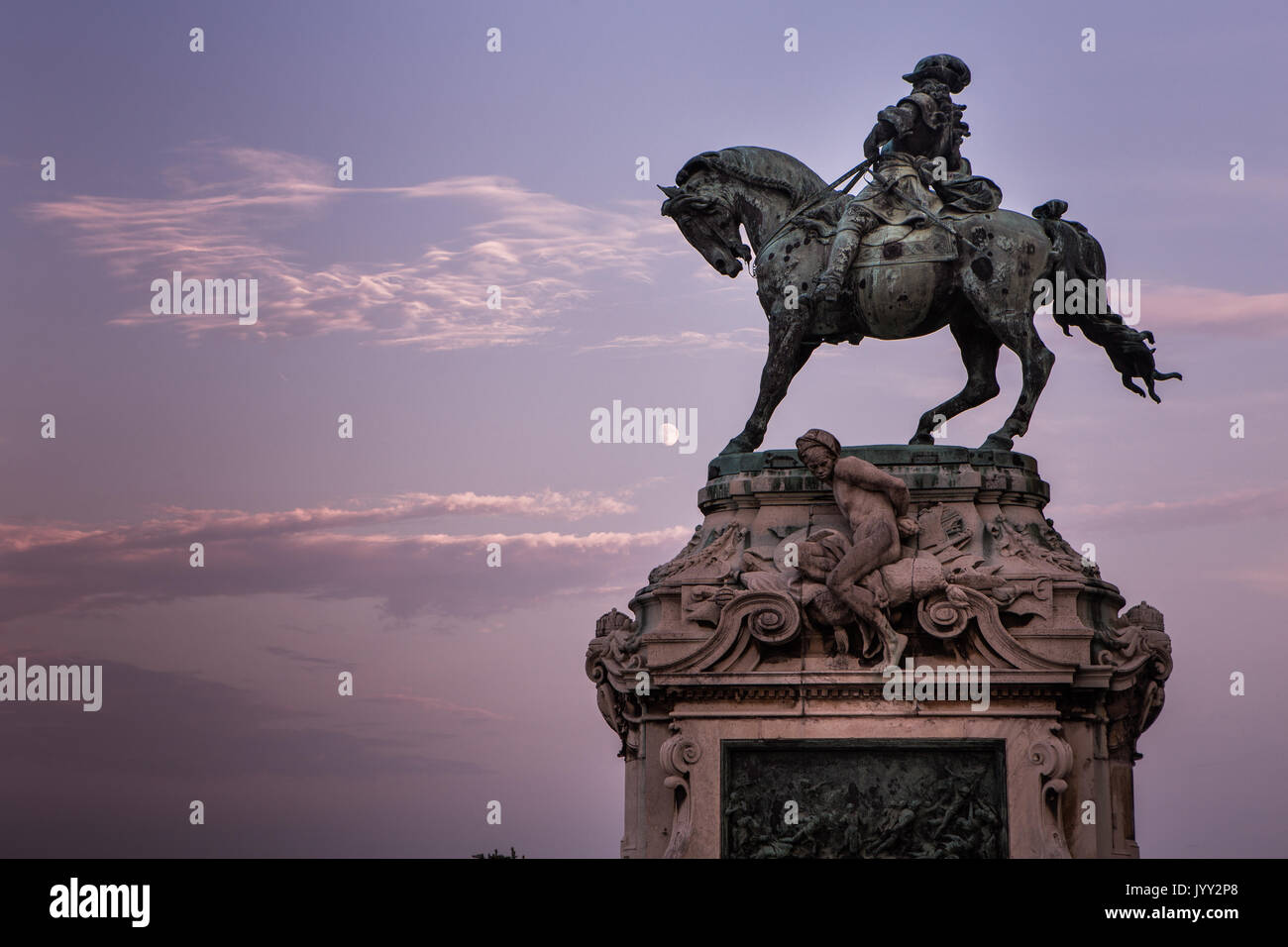 Statua del Principe Eugenio di Savoia a Budapest Foto Stock