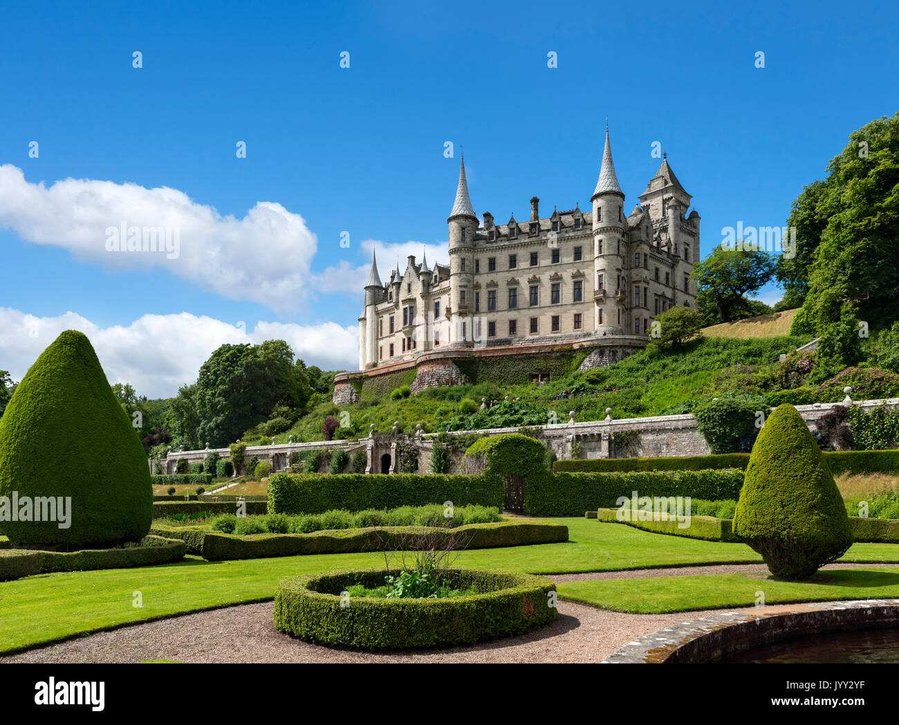 Dunrobin Castle, Sutherland, Highlands scozzesi, Scotland, Regno Unito Foto Stock