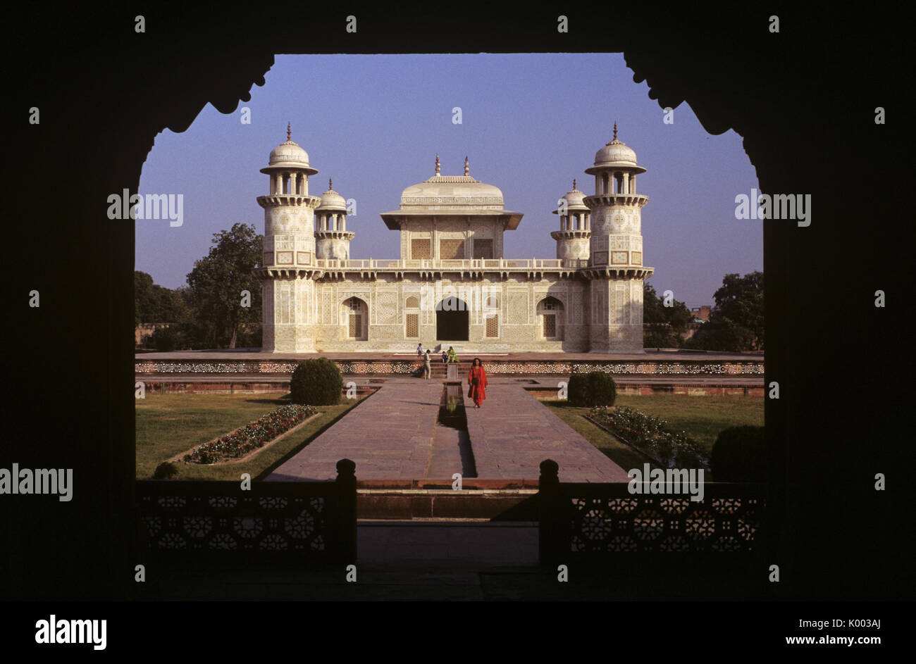 Tomba di Itmad-ud-Daulah (Mini Taj o Baby Taj), Agra, India Foto Stock