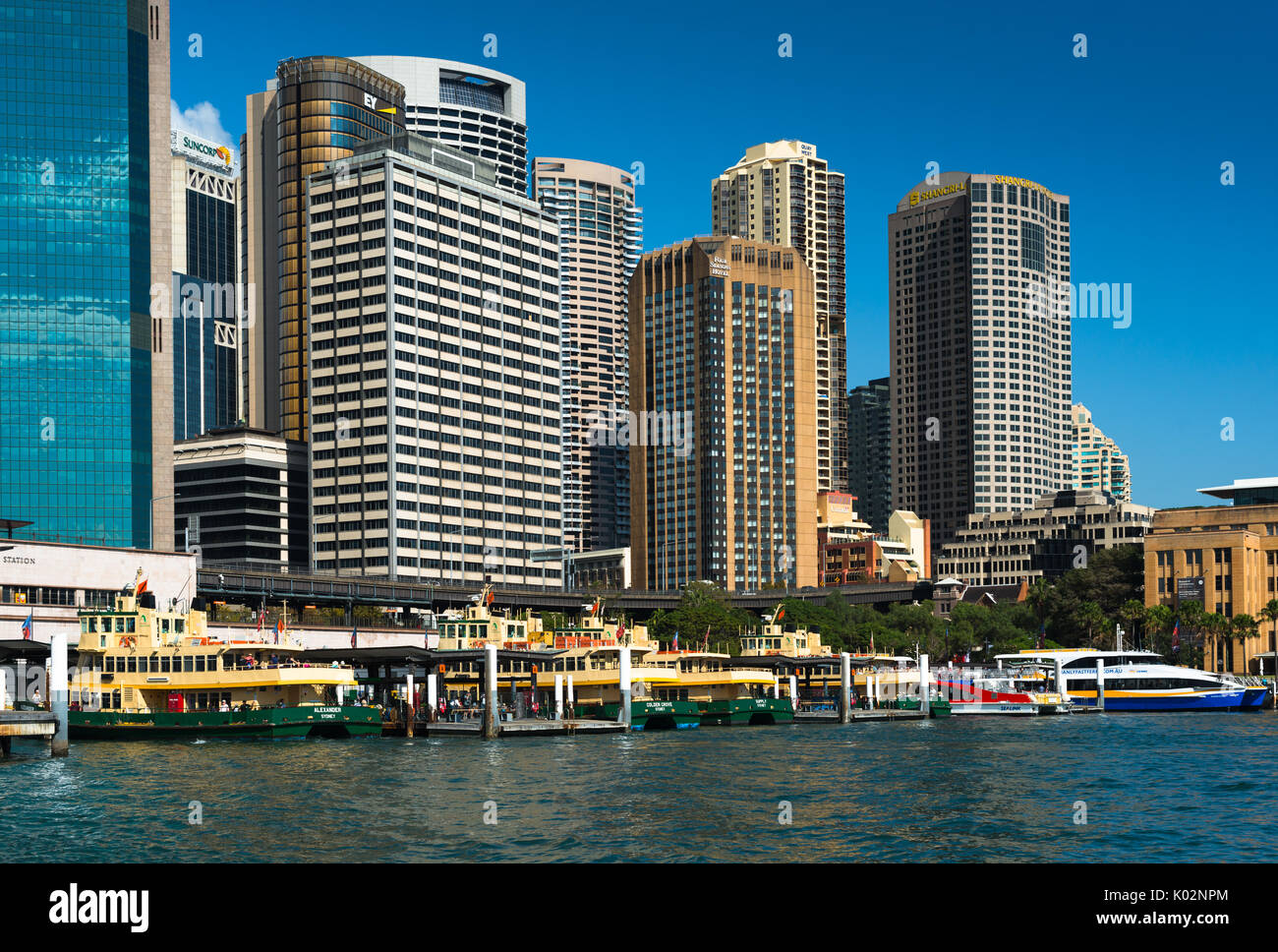 La Circular Quay, Sydney, Nuovo Galles del Sud, Australia. Foto Stock