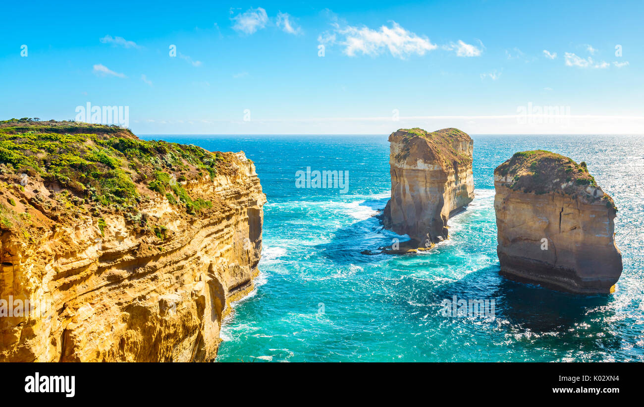 Il Razorback, scenic vista costiera della Great Ocean Road, Victoria, Australia Foto Stock