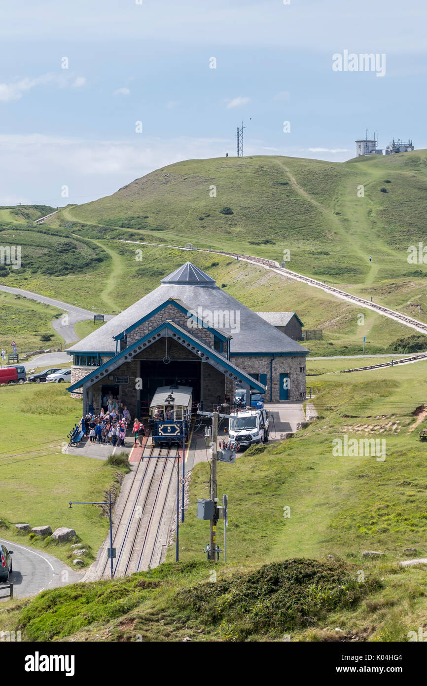 Great Orme Tramway nel Galles del Nord Foto Stock