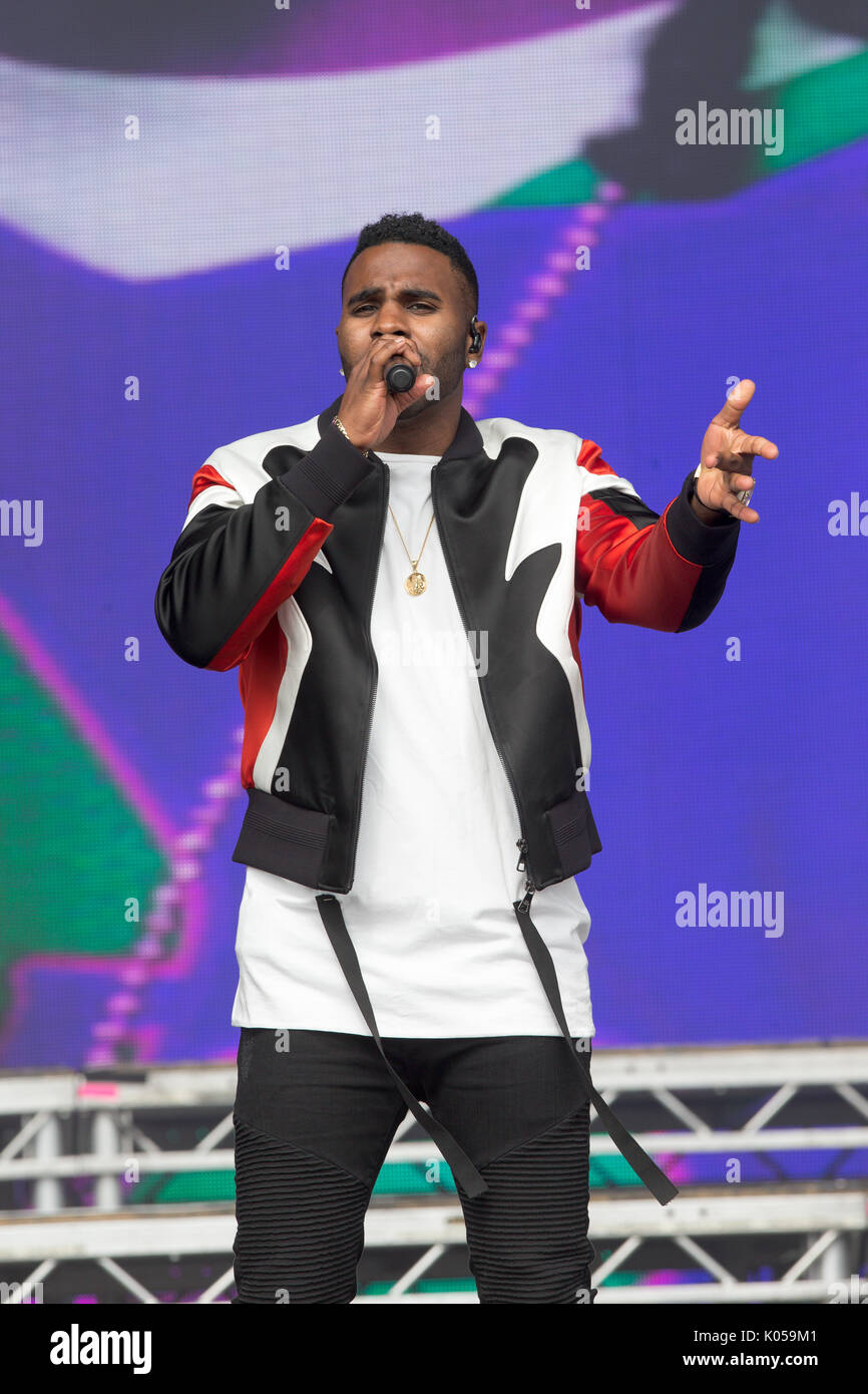 Jason Derulo a Hylands Park,Chelmsford,Essex Domenica,20 Agosto a questo anni V Festival. Foto Stock