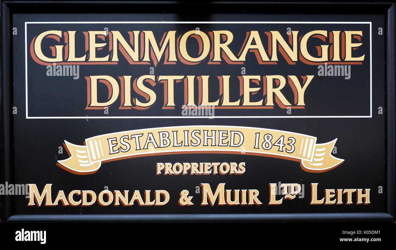 Whisky Glenmorangie Distillery, Tain, Ross, Highlands scozzesi, Scotland, Regno Unito. Scottish malt whisky. Foto Stock