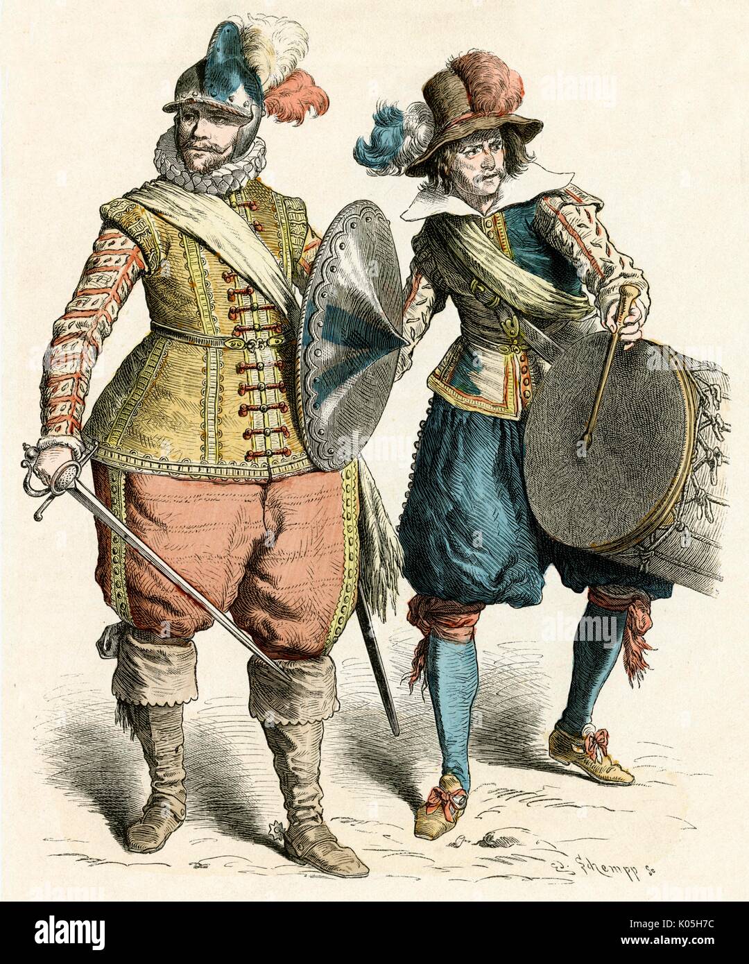 I soldati tedeschi 1615 Foto Stock