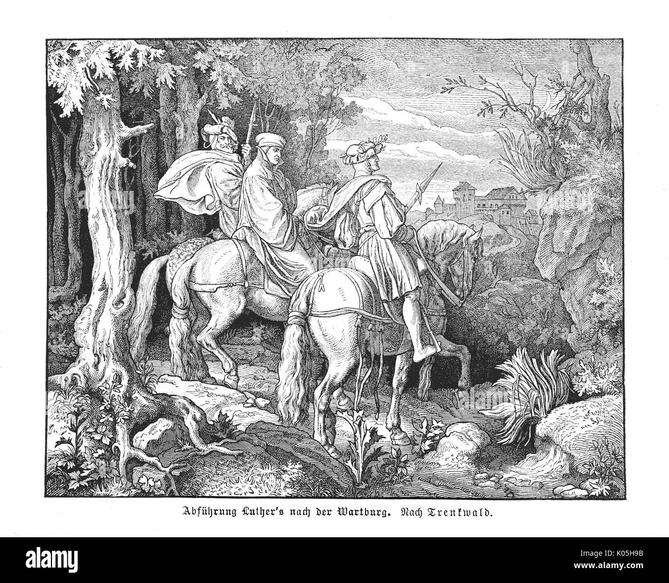 Martin Luther si nascondeva a Wartburg Foto Stock