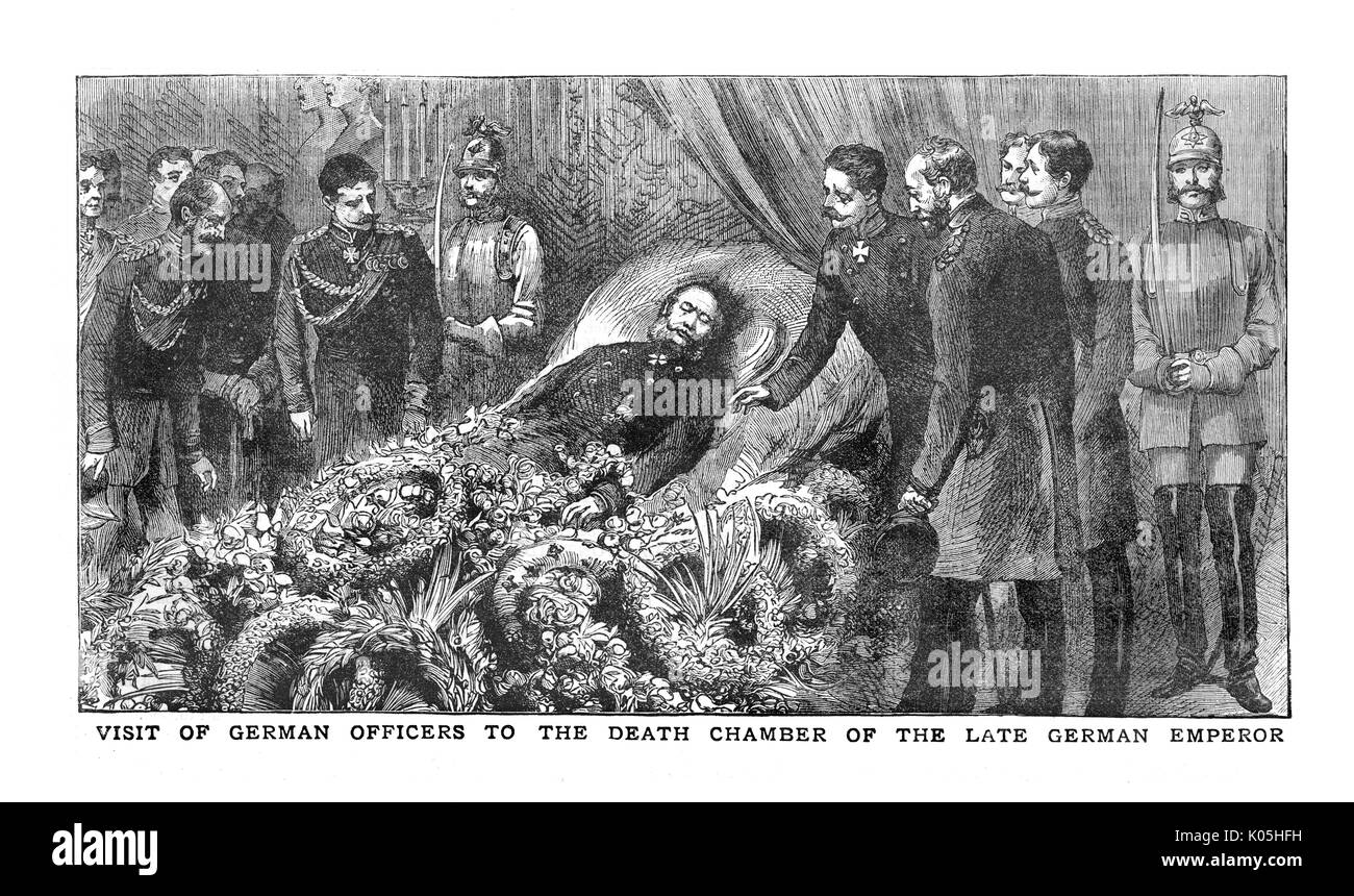 Imperatore GUGLIELMO i death 1888 Foto Stock