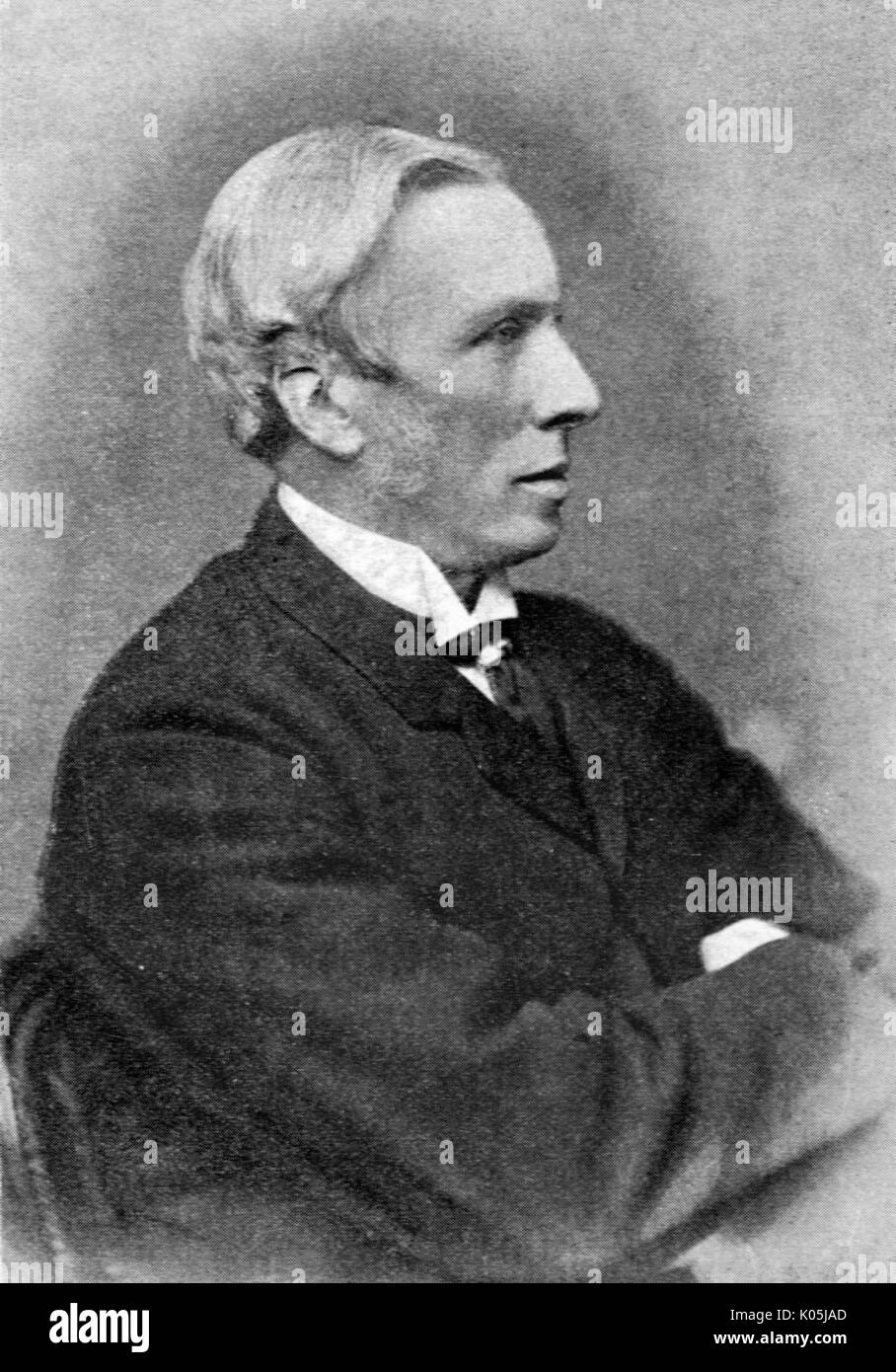 Richard Norman Shaw (1831 - 1912) - architetto britannico le cui opere incluse Bedford Park sobborgo giardino (1876) Data: Foto Stock