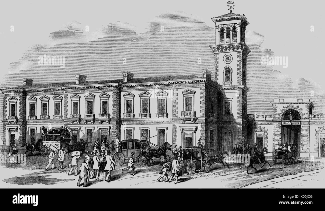 Stazione London Bridge 1844 Foto Stock