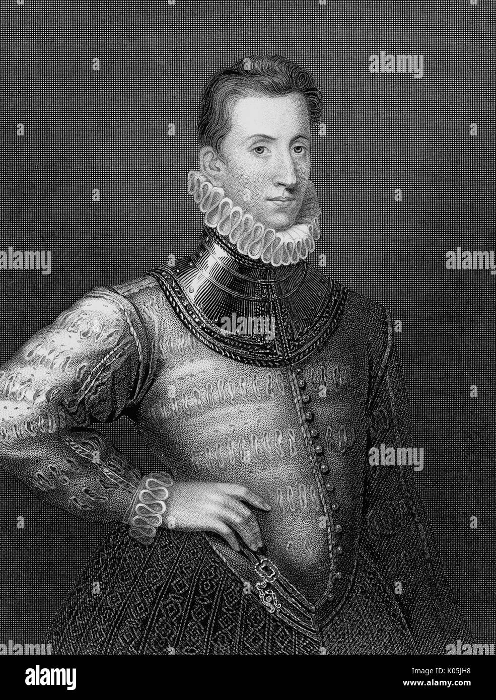 Sir Philip Sidney (1554 - 1586) - poeta e soldato data: Foto Stock