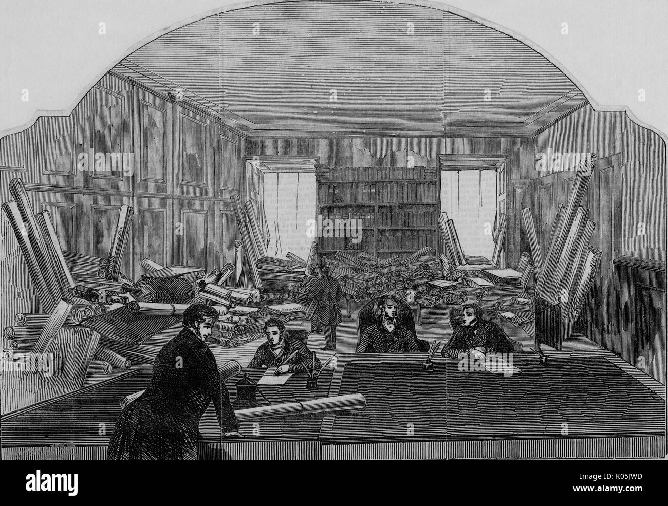 Piani per i nuovi progetti ferroviari, depositato presso il Consiglio di commercio, Whitehall di Londra il o prima del 30 novembre 1845 Data: 1845 Foto Stock