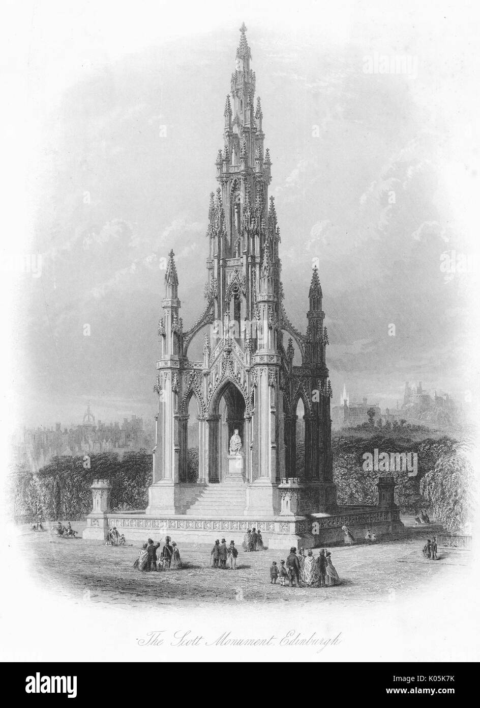 Sir Walter Scott - Edimburgo - Monumento Foto Stock