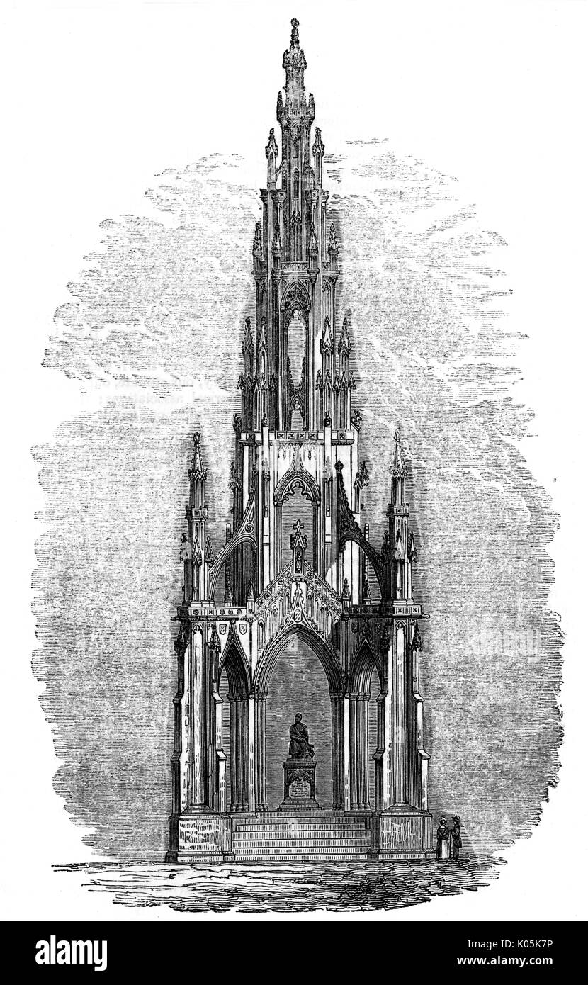 Sir Walter Scott - Edimburgo - Monumento Foto Stock